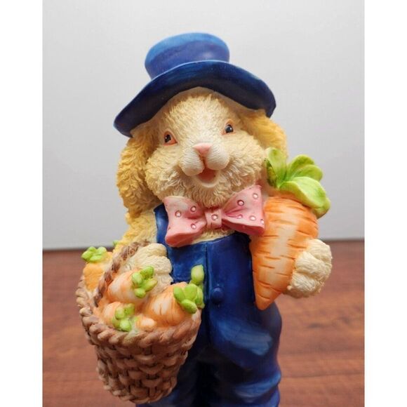 Easter Polyresin Bunny Rabbit 7.5” Tabletop Figure Display Holiday Decor - Picture 13 of 13
